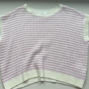 Striped Purple and Cream Women's Sweater